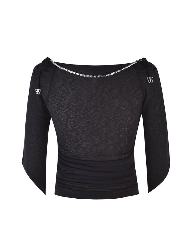 CARLOTTA TOP - BLACK