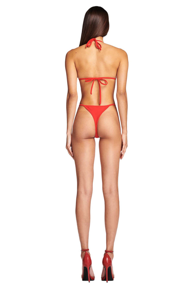 AVA G-STRING BIKINI BOTTOM - SOLID RED