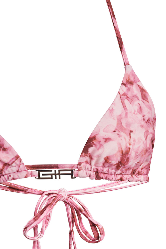 NIKYTA BIKINI TOP - PINK : FLORAL : SAKURA