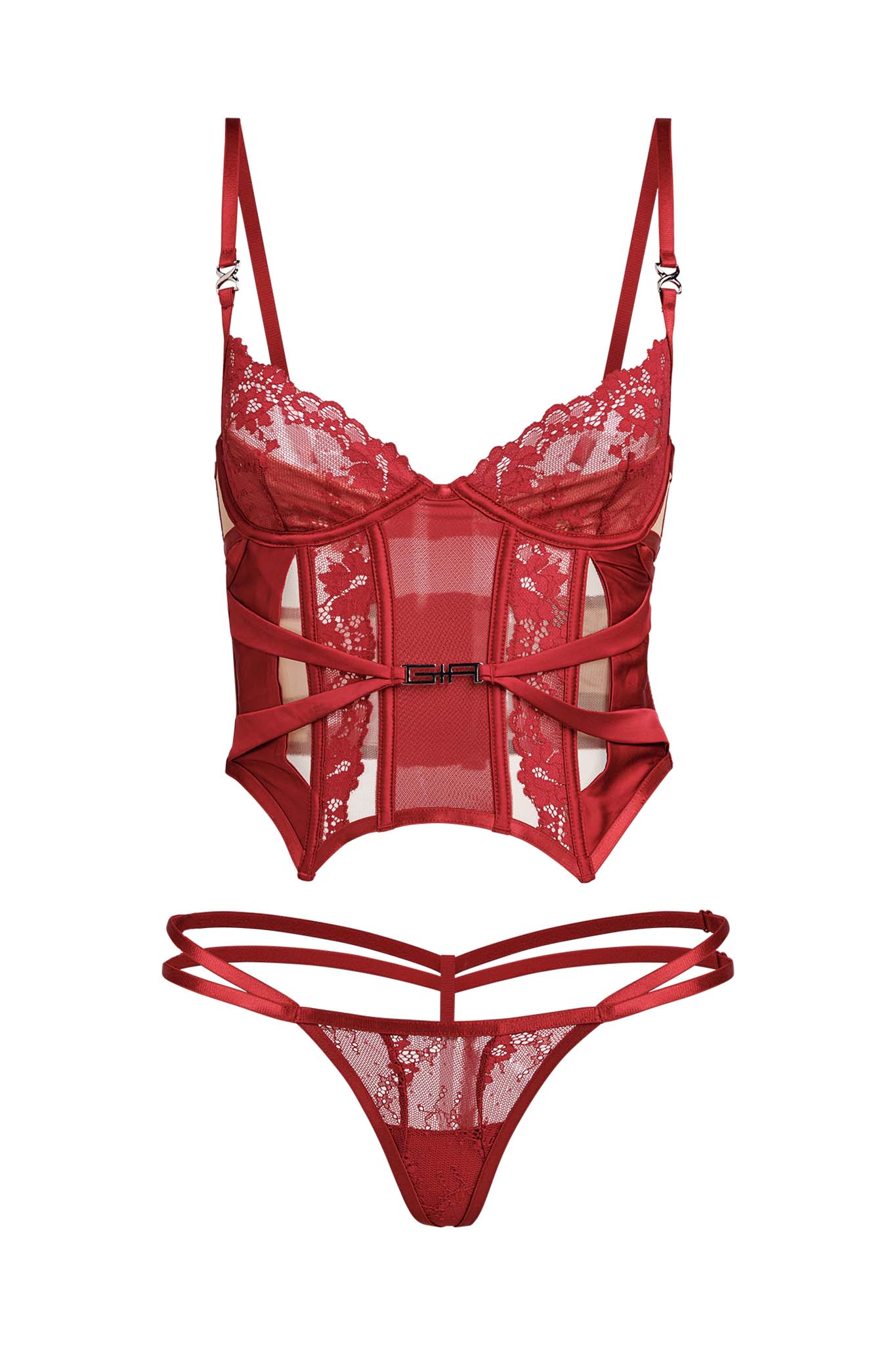 RougeGorge Lingerie - Trinity Women's Lace Push Up Bra, Red :  : Fashion