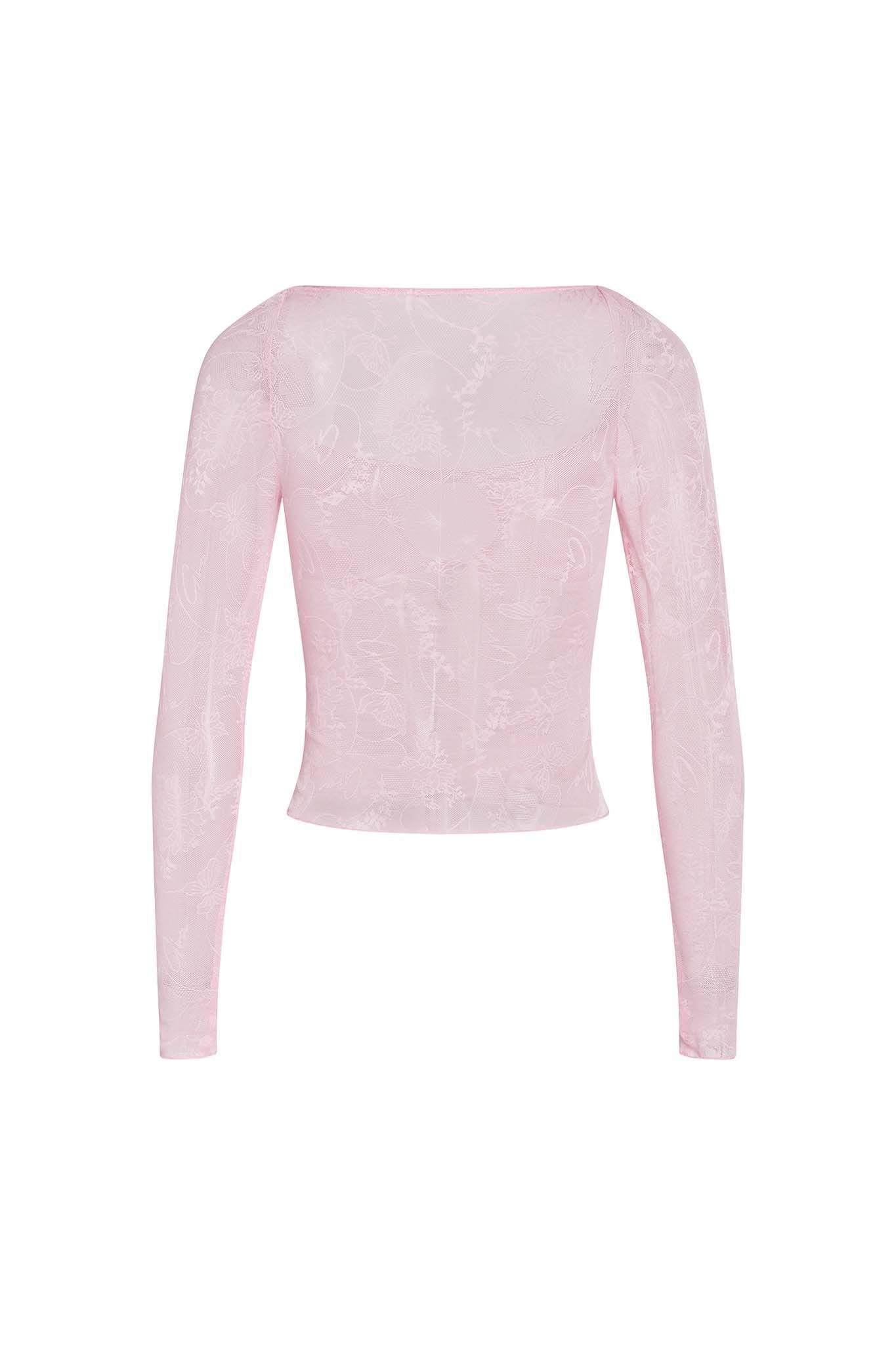 NALLIAH TOP - PINK : LACE