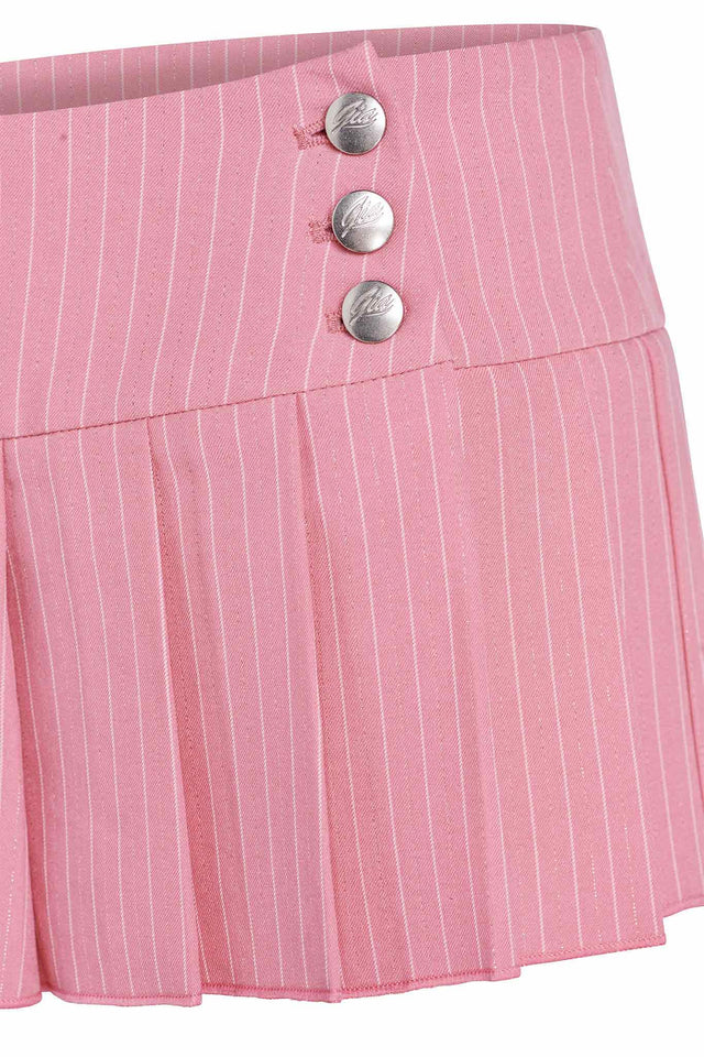 REMINI SKORT - PINK PINSTRIPE