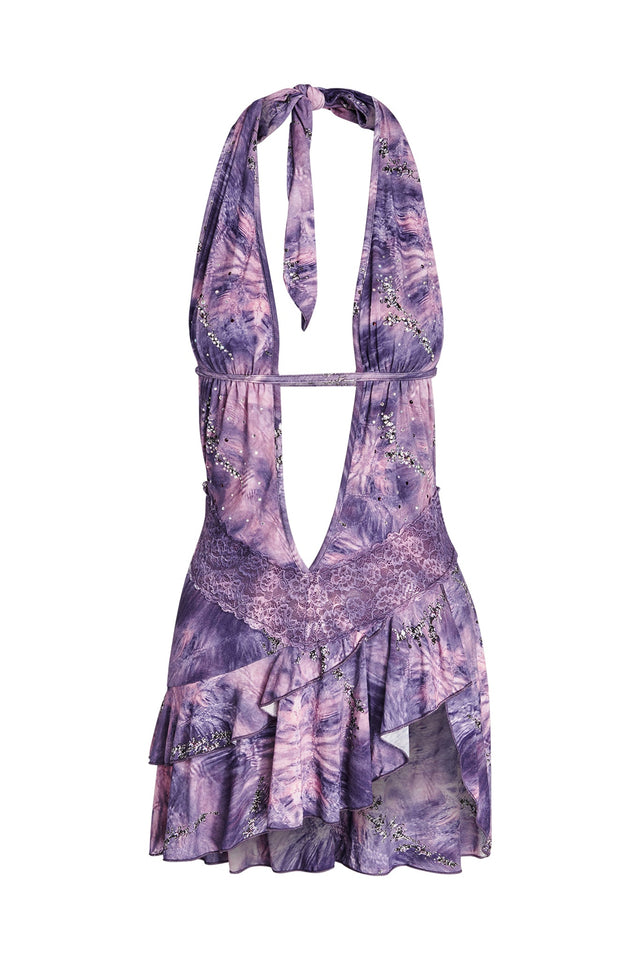 ASTORA MINI DRESS - PURPLE : PURPLE GLOAM