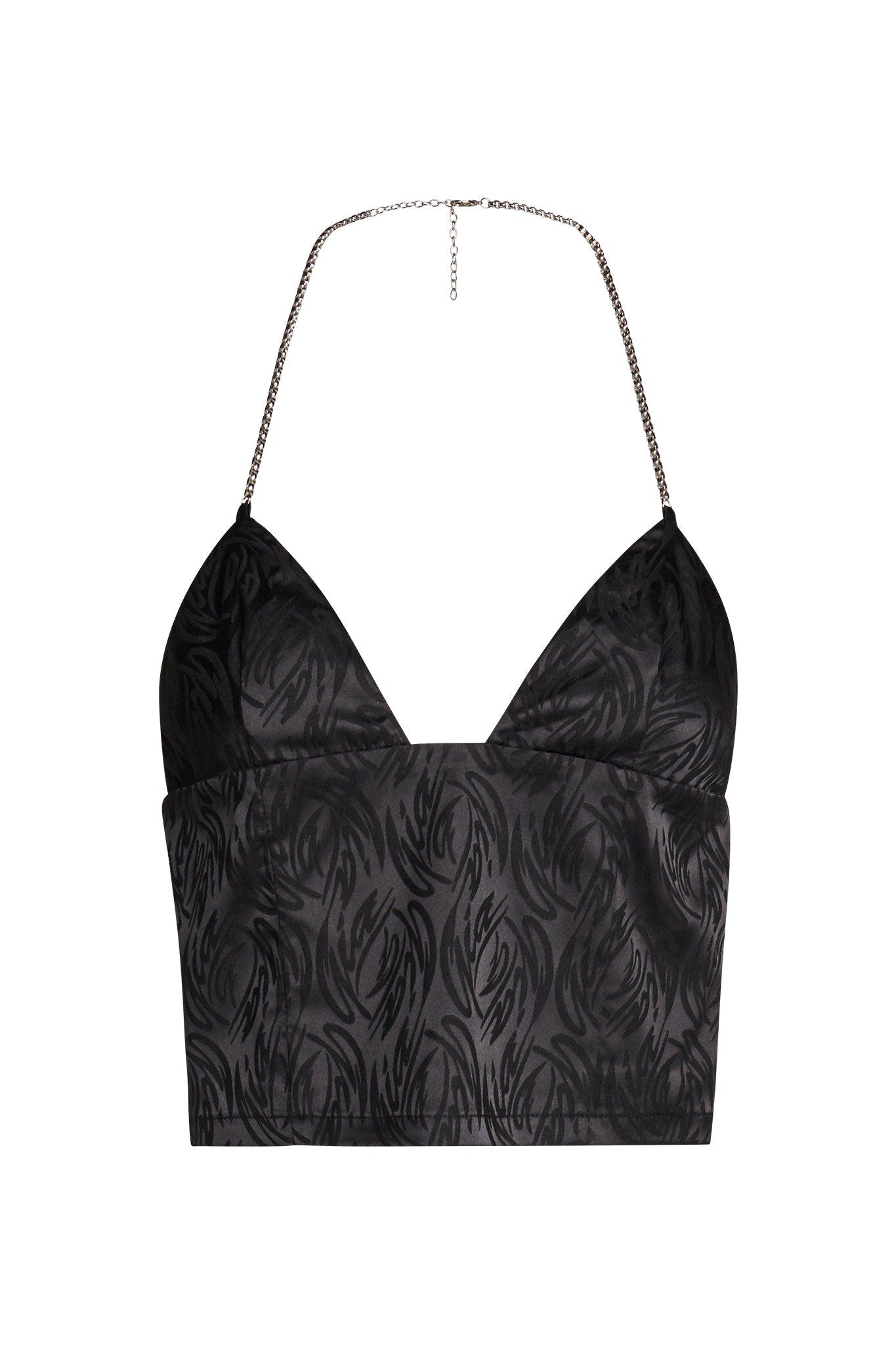 AISHA TOP - BLACK : MONOGRAM