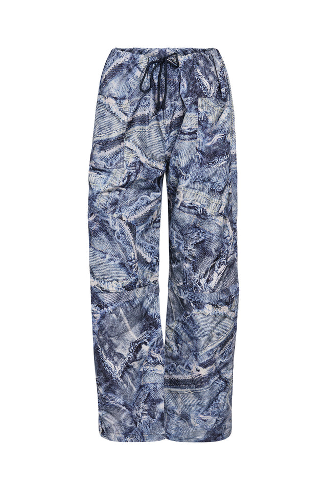 TANZA CARGO  - BLUE : DENIM PRINT