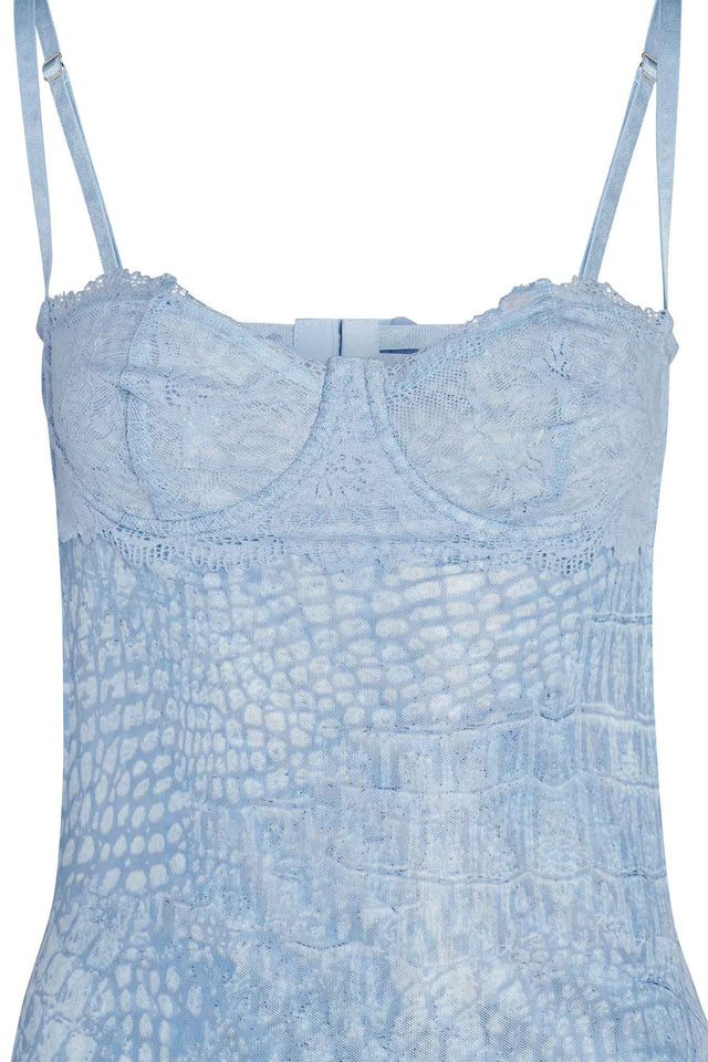 SILO SLIP DRESS - BLUE : CROC