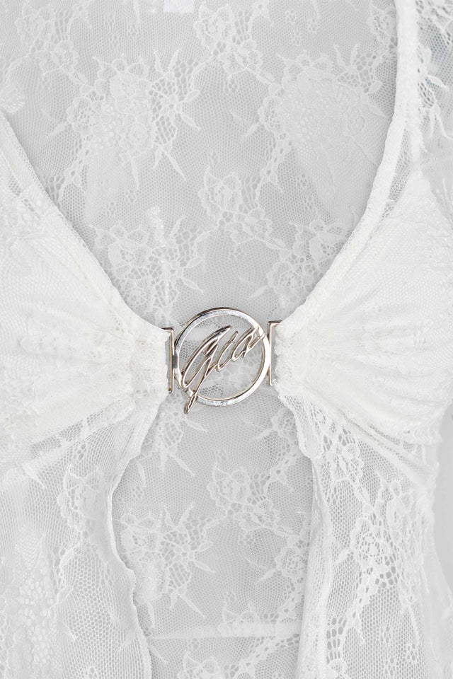 JACQUEY TWO PIECE TOP - WHITE : LACE