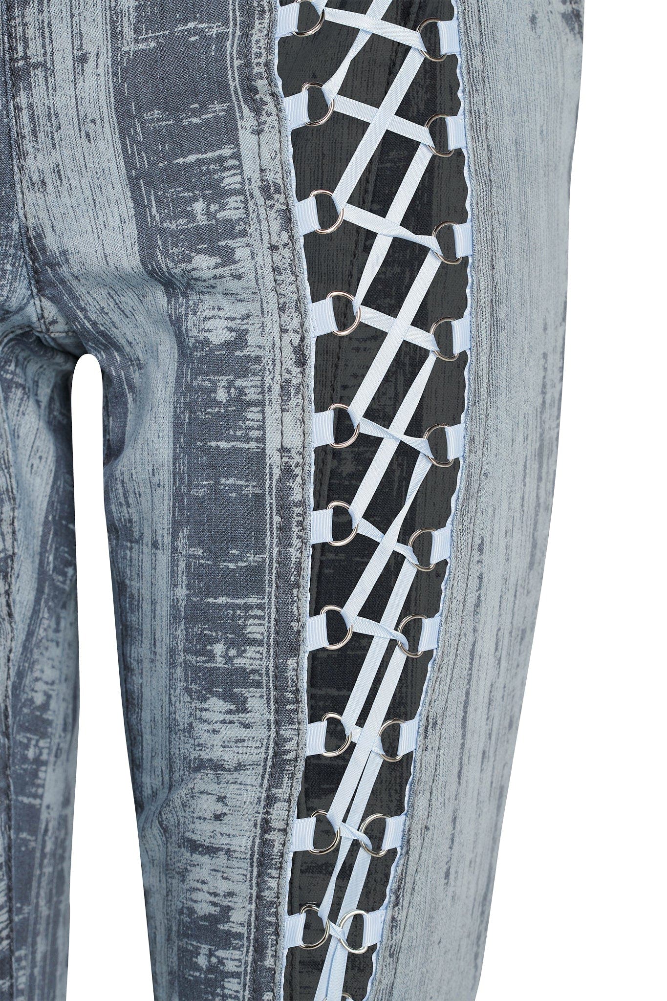 MAYBEL PANT - BLUE : PINSTRIPE DENIM