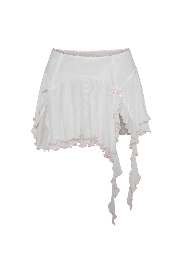 CHERIE SKIRT - WHITE/PINK