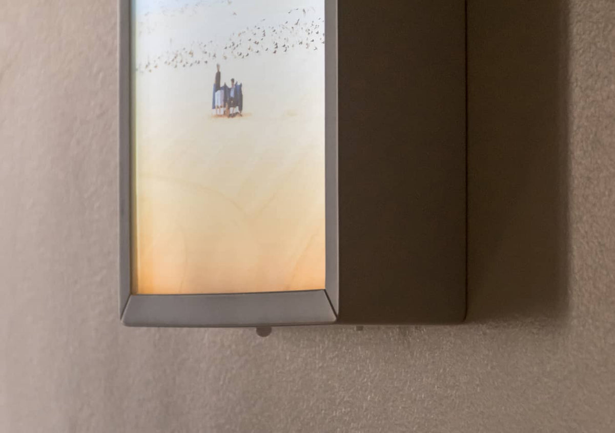 Pormenor - Presente personalizado - Moldura luminosa com imagens da praia.