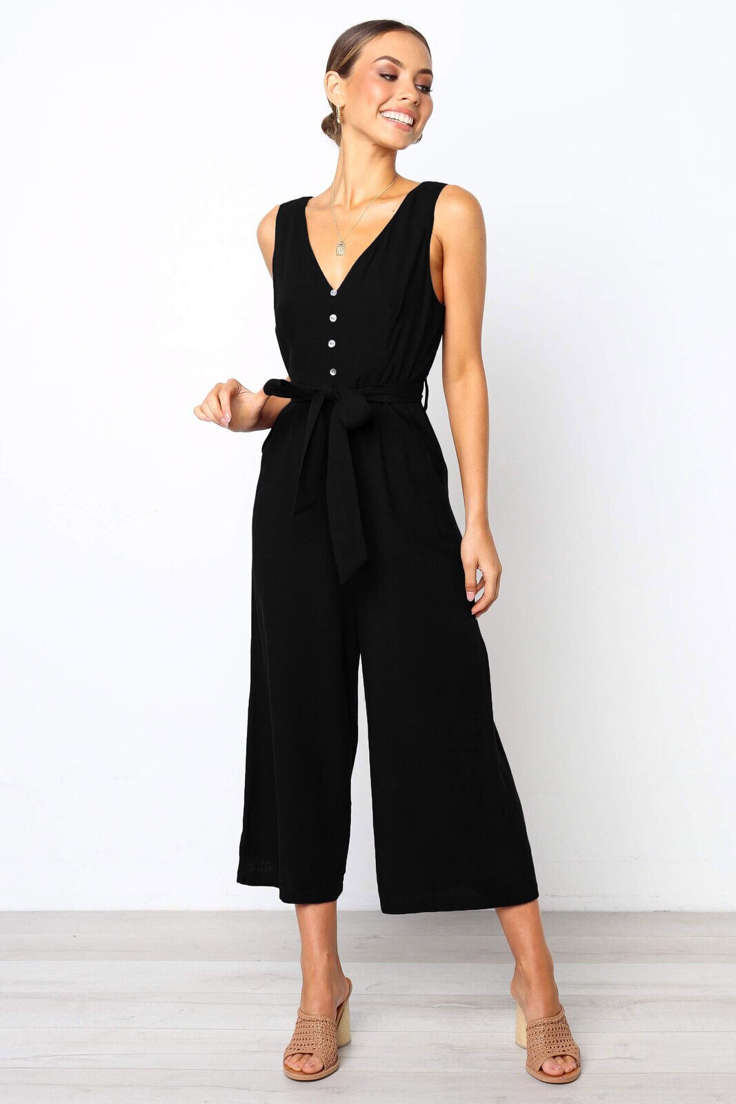 linen baggy jumpsuit