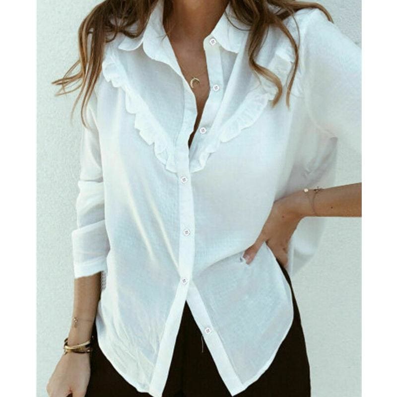 ladies casual white shirt