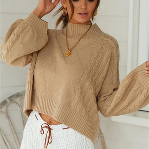 Betere Winter Fashion Women Loose Knitted Sweater Elegant Long Sleeve CB-86