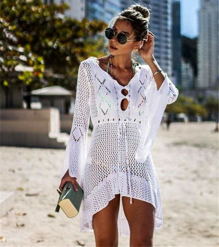 lace crochet beach dress