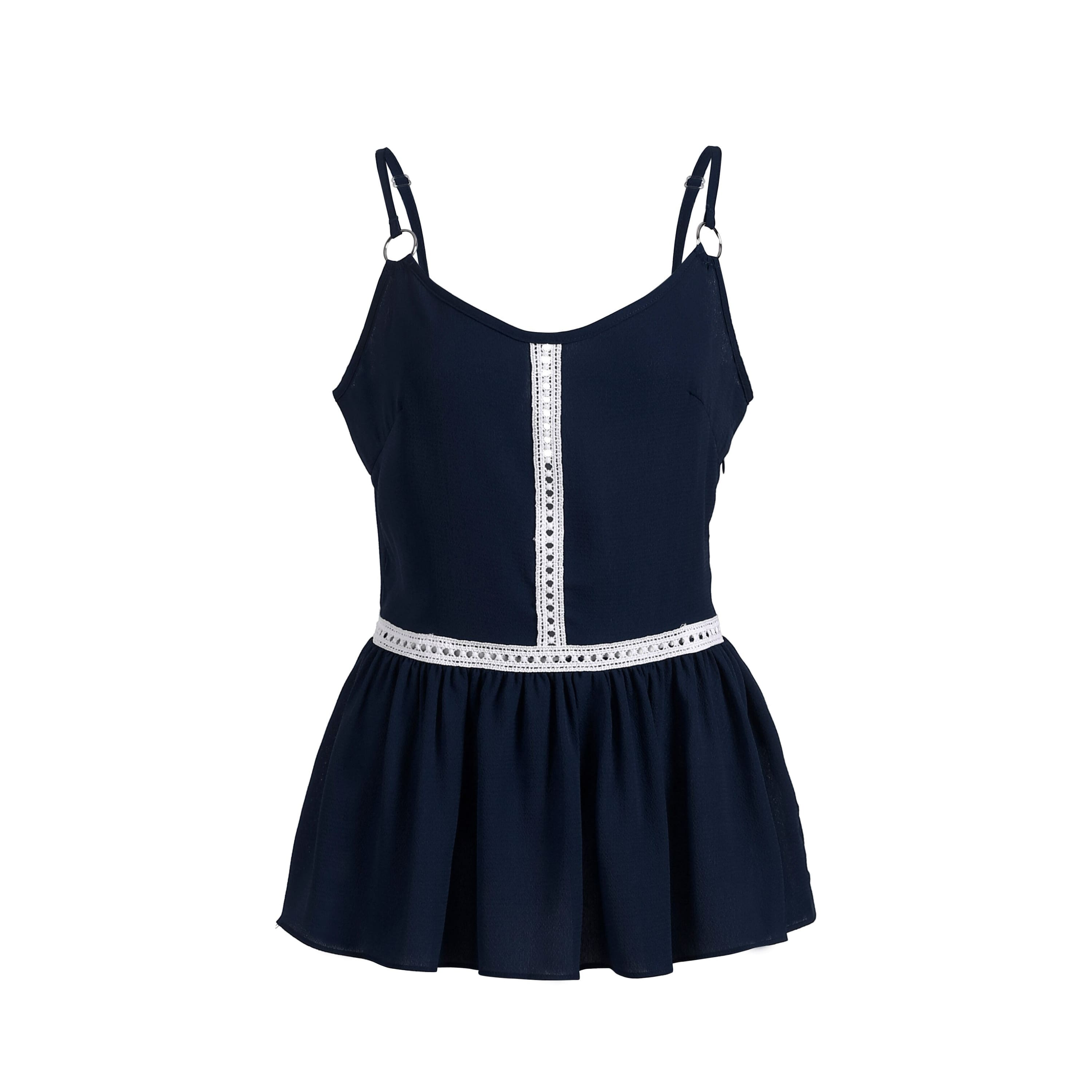 navy strappy vest top