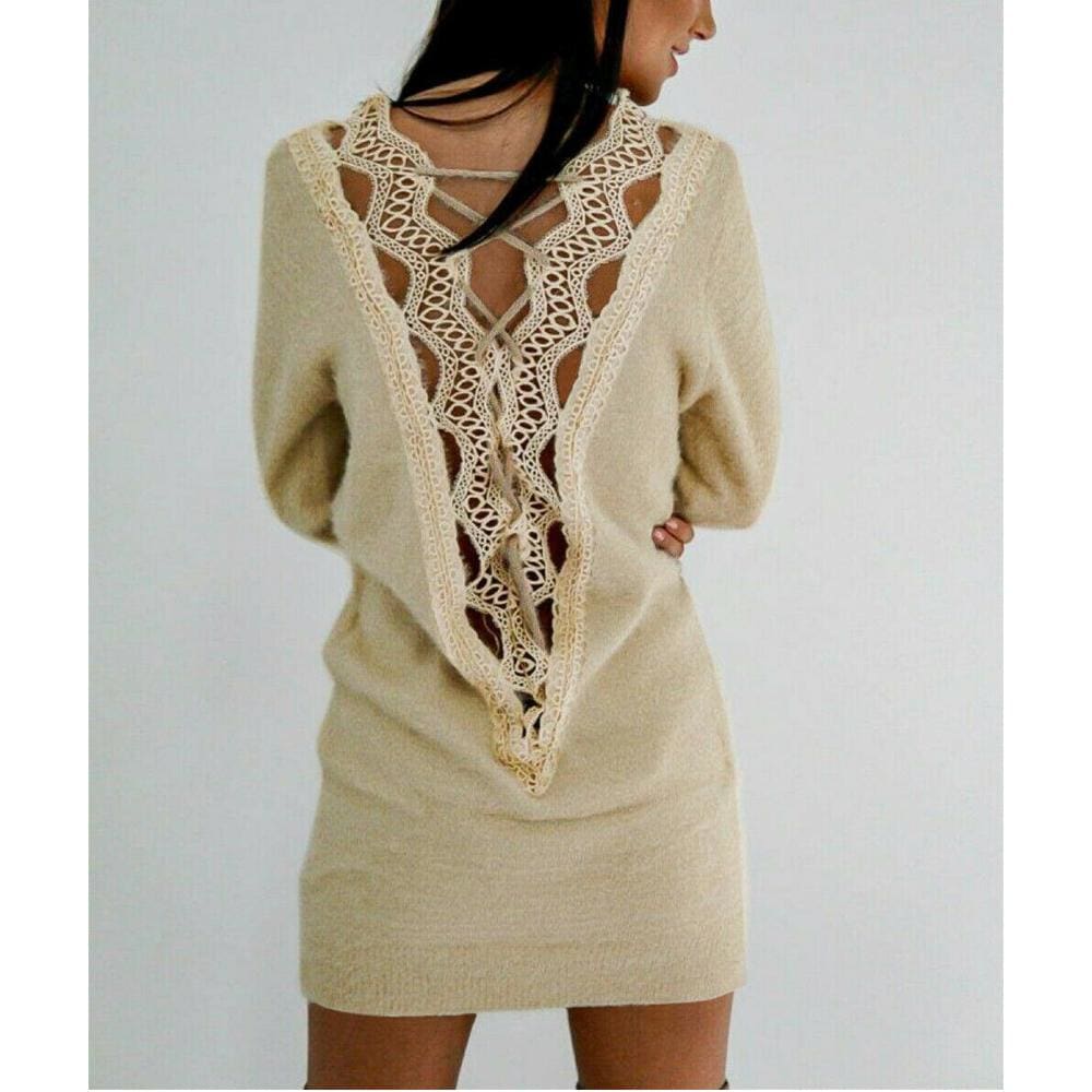 backless jumper dress