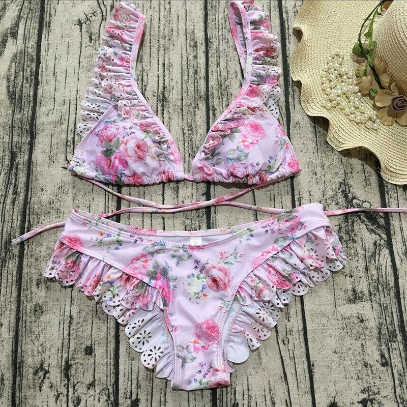 girls retro swimsuit