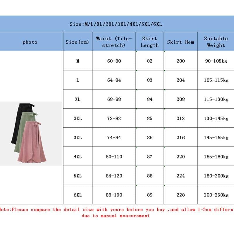 Women Ruffle Wrap Over Loose Skirt Ladies Fashion Solid High Waist Split Irregular Party A Line 