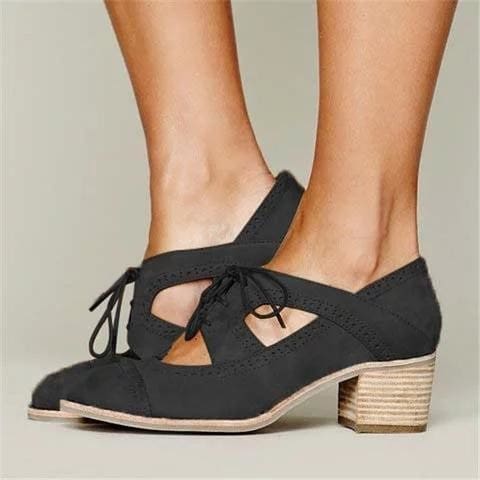 cut out low heel oxford shoes