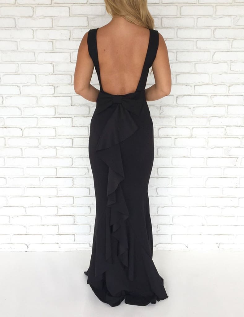 Women Ladies Formal Backless Long Dress Party Ball Prom Gown Wedding Bridesmaid Sleeveless O-Neck Long Maxi Dress