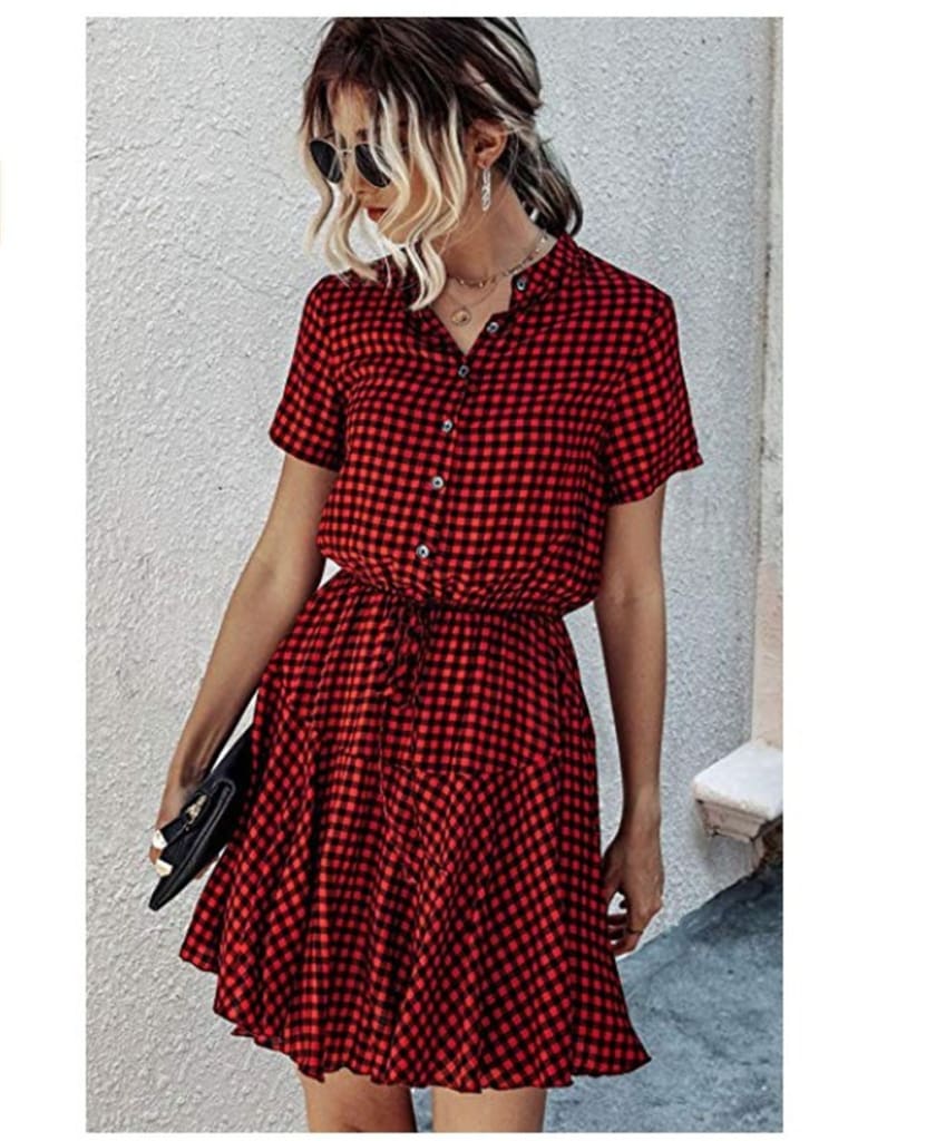 Fashion Women Short Sleeve Stripe T Shirt Dress Elegant High Waist Loose Summer Dress Ladies Office Lady OL Dersses Streetwear