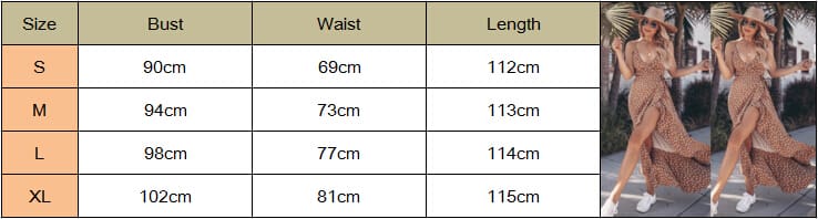Women Bohemia Polka Dot Dress Sleeveless V-neck Long Maxi Dress Holiday Beach Split Sundress
