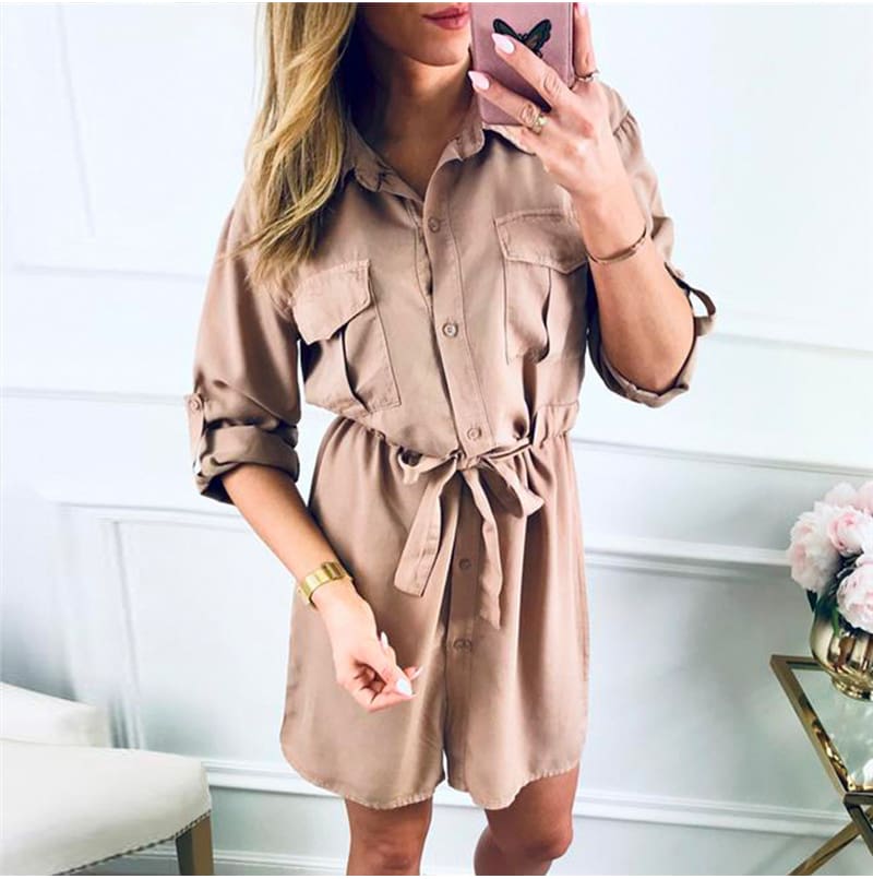 Women Autumn Casual Plain T Shirt Dress Elegant Long Sleeve V Neck Loose Mini Dress Ladies Solid Colour Streetwear Plus Size