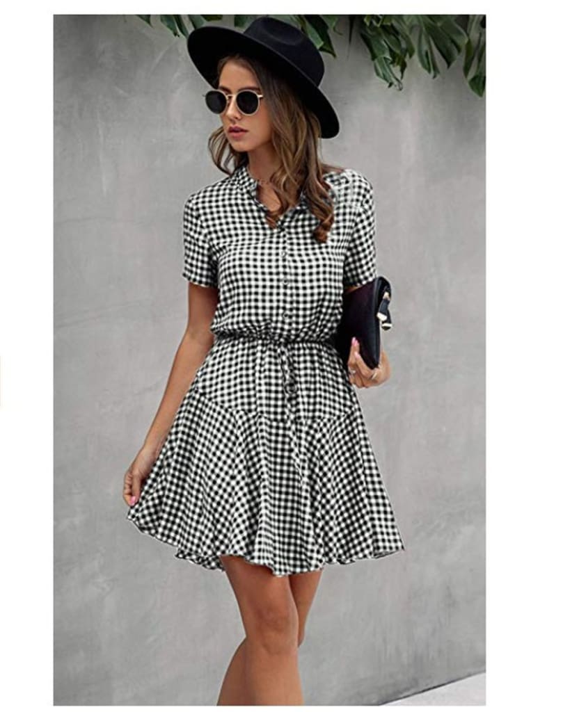 Fashion Women Short Sleeve Stripe T Shirt Dress Elegant High Waist Loose Summer Dress Ladies Office Lady OL Dersses Streetwear