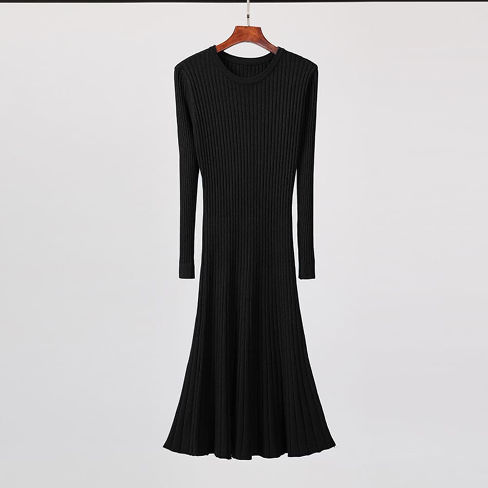 Long Knitted Sweater Dress for Women Casual Winter Sweater Dress