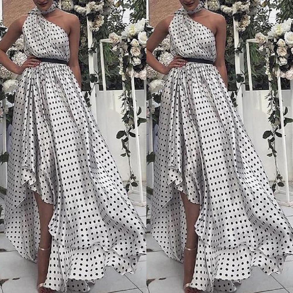 Women Formal Long Maxi Dress One Shoulder Asymmetric Dress Prom Elegant Ladies Summer Party Beach Dresses