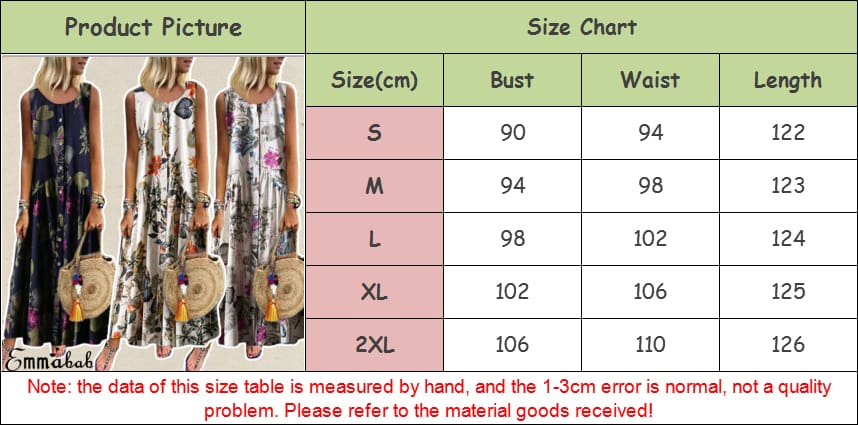 New Womens Boho Dress Sleeveless Summer Floral Printed Beach Ladies Casual Loose Long Shirt Beach Sundress