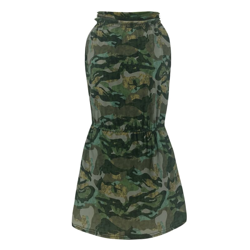 Women Sexy Summer Camouflage Short Mini Dress Ladies Sleeveless Casual Evening Party Beach Dress Sundress