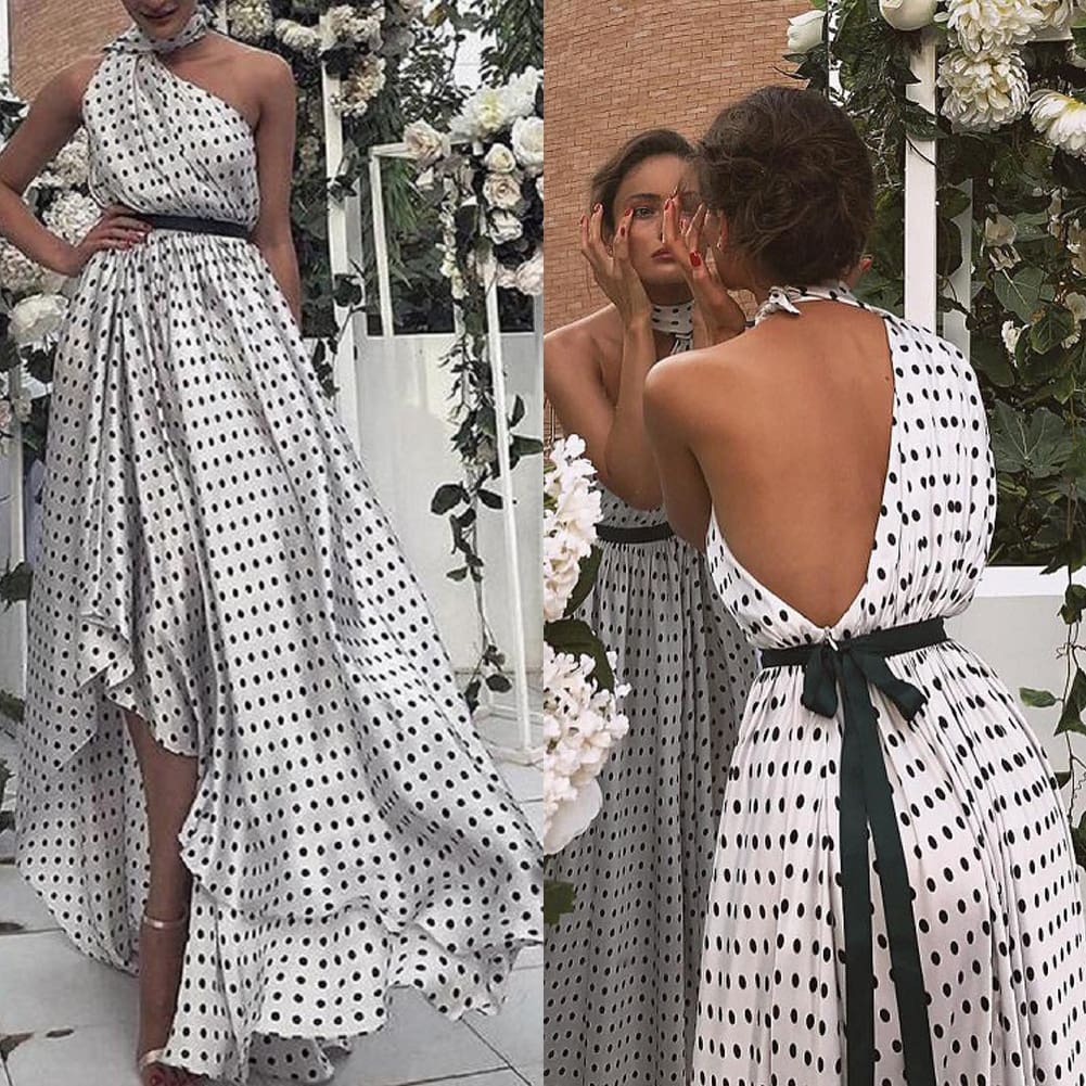 Women Formal Long Maxi Dress One Shoulder Asymmetric Dress Prom Elegant Ladies Summer Party Beach Dresses