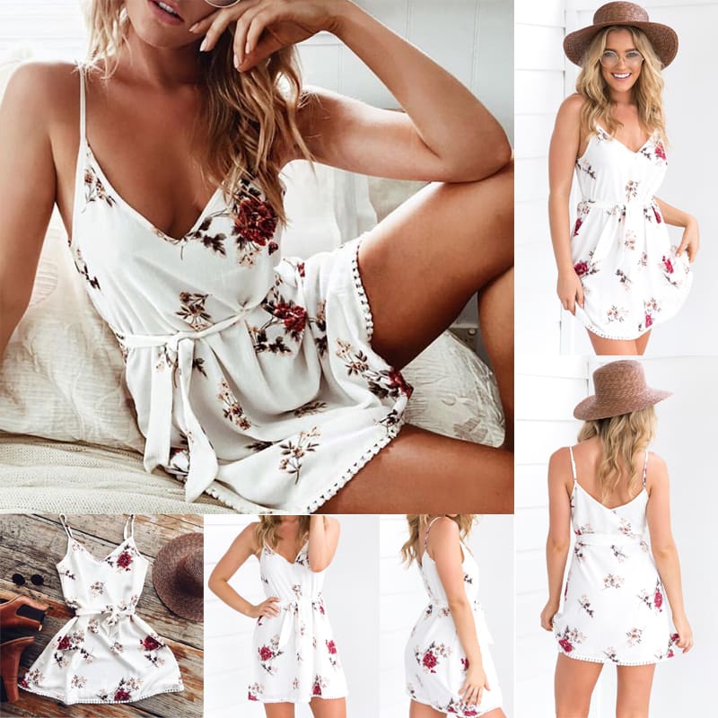 Women Boho Beachwear Swimwear Bikini Cover Up Kaftan Ladies Summer Casual Sleeveless Dress Sundress Hot