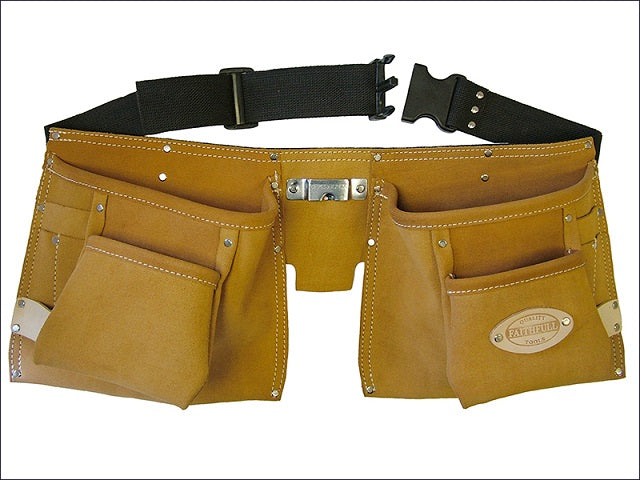 Faithfull Double Tool Belt and Nail Pouch | Rapid Tools Direct