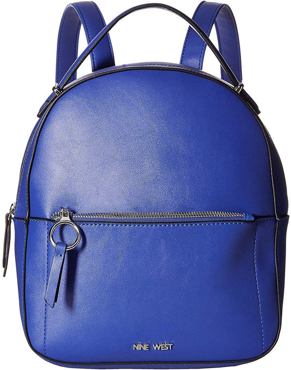 Nine West Blue Taren Gingham Small Backpack NWOT