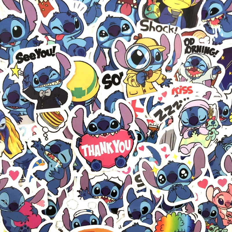 50 Pcs Cute Lilo Stitch Stickers Sticker Bomb Sticker Bomb