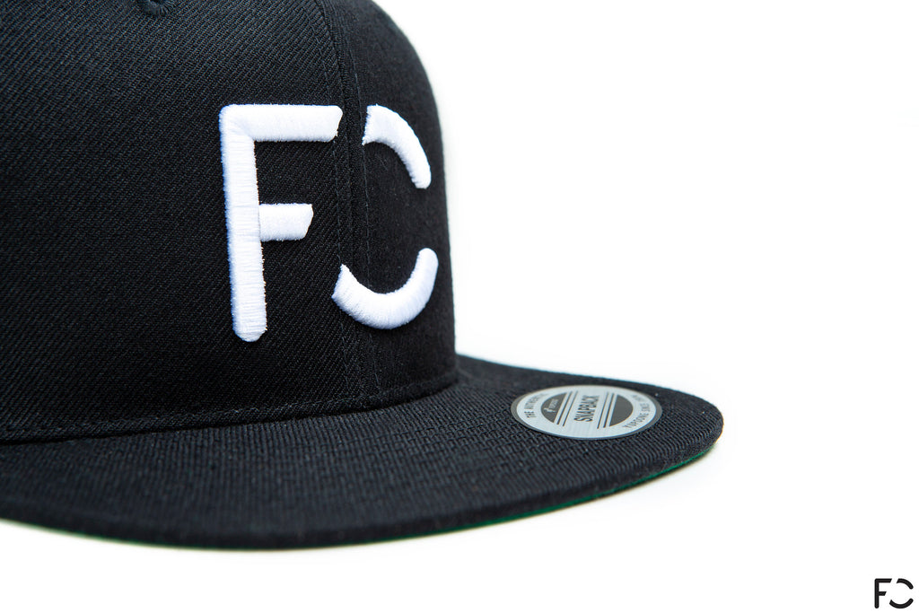 Future Classic team snapback side closeup of black hat