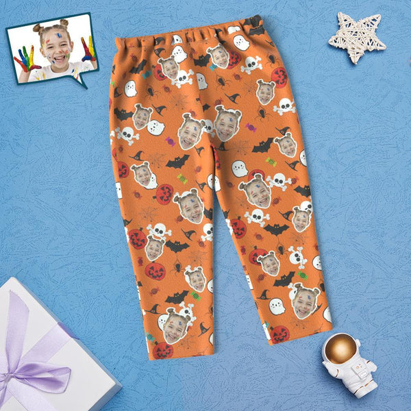 Custom Face Children's Halloween Elements Pajamas For Kids Moon Funny Pyjamas - MyFaceSocks