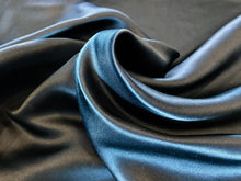 Load image into Gallery viewer, Teal Blue 100% Silk Double Faced Peau de Soie.   1/4 Metre Price