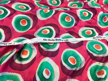 Load image into Gallery viewer, Green Cupcake 100% Embossed Silk.   1/4 Metre Price