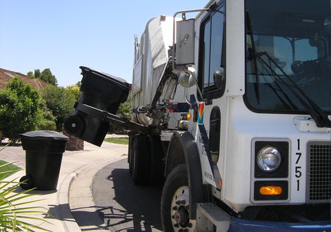 Garbage truck pick up