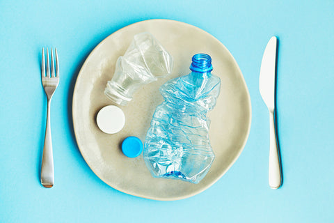 Plastic Bottles on a Plate