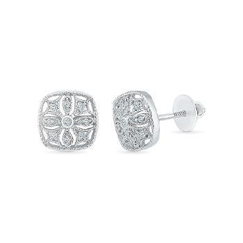 Chopard Ice Cube Square Cut Diamond Stud Earrings Opulent Jewelers