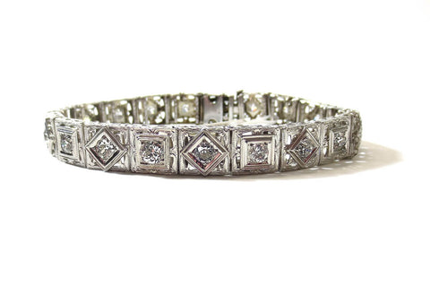 Antique Art Deco Tennis Bracelet 1920s