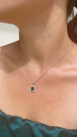 Eton Green Borderset Necklace