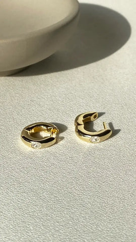 Gold Vermeil Hoop Earrings