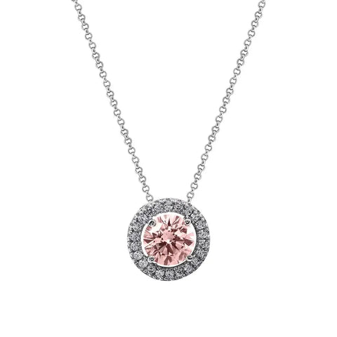 Pink Gemstone Pendant Necklace