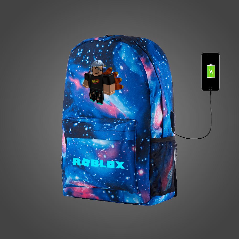 Roblox Mind Virus Multifunction Galaxy School Backpack 17 Inch For College With Usb Charging Port Glow In Dark - roblox port
