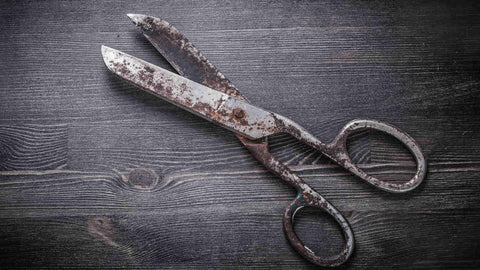 An old cheap pair of hair scissors